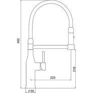 Смеситель для кухни Gappo G4398-51, оружейная сталь - фото 2