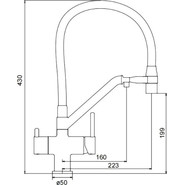 Смеситель для кухни Gappo G4398-80, черный/хром - фото 3