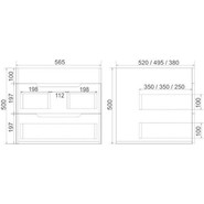 Тумба подвесная с раковиной Mirsant Soho Quadro 60 см - фото 5