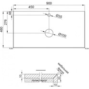 Тумба подвесная со столешницей BelBagno Kraft 90 см KRAFT-900-2C-SO-BO+KEP-90-MNO - фото 3