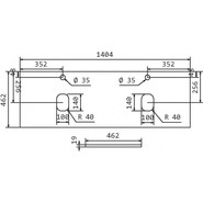 Тумба подвесная со столешницей BelBagno Kraft 140 см KRAFT-700-2C-SO-BO+EK-140-2-BO - фото 3