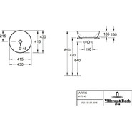 Раковина-чаша Villeroy&Boch Artis 43 см 41794301 - фото 4