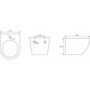 Биде подвесное Azario Grado AZ-0046-BN, черный - фото 4