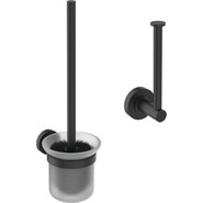 Набор аксессуаров для ванной комнаты Ideal Standard Silk Black IOM BL001XG, черный матовый - фото 