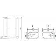 Душевая кабина Loranto 120х80 см CS-66121R F 120, хром/матовое - фото 3