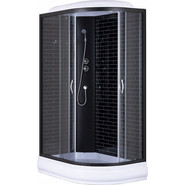 Душевая кабина Loranto 120х80 см CS-66120-20L GB 120, черный/серое - фото 