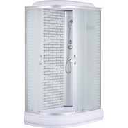 Душевая кабина Loranto 120х80 см CS-66120-20R FW 120, хром/матовое - фото 