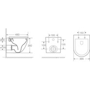 Унитаз подвесной безободковый Azario Teramo AZ-0053 SP с крышкой микролифт, Цвет производителя: белый - фото 3