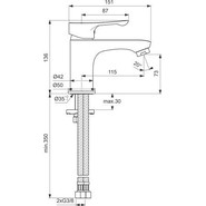 Смеситель для раковины Ideal Standard Alpha BC552AA - фото 3