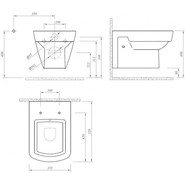 Инсталляция Cersanit Black с подвесным унитазом Kale Basics - фото 6