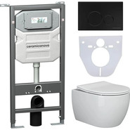 Инсталляция с подвесным унитазом Ceramicanova Play Rimless CN3001_1001B_1000 - фото 