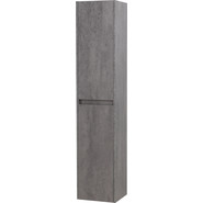 Пенал подвесной BelBagno KRAFT-1600-2A-SC-CG-L 33 см, Cemento Grigio - фото 2