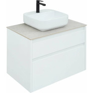 Тумба подвесная со столешницей Aquanet Nova Lite 75 см 242272 (2 ящика) белый, Цвет фасада: белый - фото 5