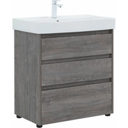 Тумба напольная с раковиной Aquanet Nova Lite 75 см 302473 (3 ящика) дуб рошелье, Цвет фасада: дуб рошелье - фото 