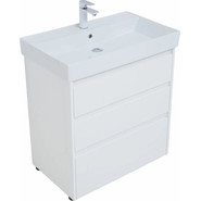 Тумба напольная с раковиной Aquanet Nova Lite 75 см 302472 (3 ящика) белый, Цвет фасада: белый - фото 4