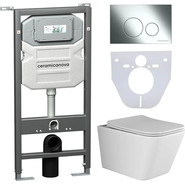 Инсталляция с подвесным унитазом Ceramicanova Metric Rimless CN3007_1001CH_1000 - фото 