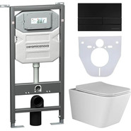 Инсталляция с подвесным унитазом Ceramicanova Metric Rimless CN3007_1002B_1000 - фото 