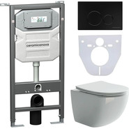 Инсталляция с подвесным унитазом Ceramicanova Forma Rimless CN3009_1001B_1000 - фото 