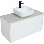 Тумба подвесная со столешницей Aquanet Nova Lite 100 см 242580 (1 ящик) белый, Цвет фасада: белый - фото 6