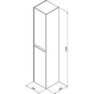 Пенал подвесной Aquanet Nova Lite 35 см 242265, дуб рошелье - фото 3