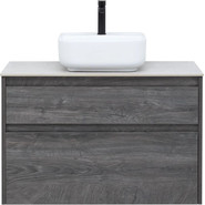 Тумба подвесная со столешницей Aquanet Nova Lite 100 см 242582 (2 ящика) дуб рошелье, Цвет фасада: дуб рошелье - фото 4