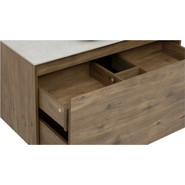 Тумба подвесная со столешницей Aquanet Nova Lite 100 см 249520 (1 ящик) дуб рустикальный, Цвет фасада: тёмное дерево - фото 6