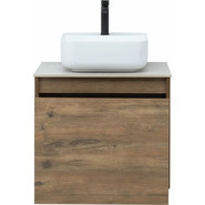 Тумба подвесная со столешницей Aquanet Nova Lite 60 см 249511 (1 ящик) дуб рустикальный, Цвет фасада: тёмное дерево - фото 5