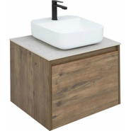 Тумба подвесная со столешницей Aquanet Nova Lite 60 см 249511 (1 ящик) дуб рустикальный, Цвет фасада: тёмное дерево - фото 6