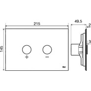 Кнопка смыва Oli Blink (пневматическая), золото - фото 2