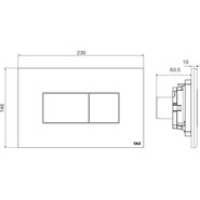 Кнопка смыва Oli Karisma (пневматическая) 641019, хром глянцевый/черный матовый - фото 2