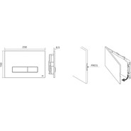 Кнопка смыва Oli Narrow Olipure (механическая) 148300, белый - фото 2