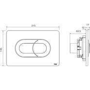 Кнопка смыва Oli Salina (пневматическая) 640099, черный матовый/хром матовый - фото 2