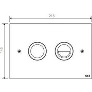 Кнопка смыва Oli Trend (пневматическая) 656506, хром матовый - фото 2