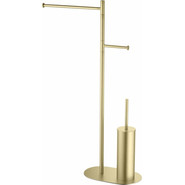 Стойка с держателем и ёршиком Timo Saona 13085/17, цвет золото матовое - фото 