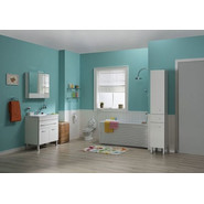 Пенал напольный Aquanet Верона 35 см 187316 L (с бельевой корзиной) белый - фото 2