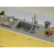 Мойка кухонная Omoikiri Taki 69-2-U/IF SIDE IN-L (4997049) 1,2 мм, нержавеющая сталь, Цвет производителя: нержавеющая сталь - фото 4