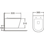 Унитаз подвесной безободковый Azario Fonti AZ-402W с крышкой микролифт - фото 3