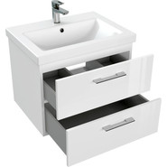 Тумба подвесная с раковиной Cersanit Lara 60 см 64133, 2 ящика, белый - фото 6