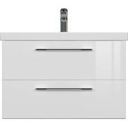 Тумба подвесная с раковиной Cersanit Lara 70 см 64135, 2 ящика, белый - фото 4