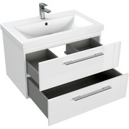 Тумба подвесная с раковиной Cersanit Lara 70 см 64135, 2 ящика, белый - фото 5