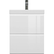 Тумба подвесная с раковиной Cersanit Moduo 50 см 64139, белый - фото 4