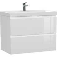 Тумба подвесная с раковиной Cersanit Moduo 80 см 64141, белый - фото 