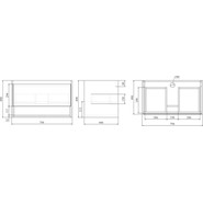 Тумба подвесная с раковиной Mirsant Scandy 80 см, белый - фото 5
