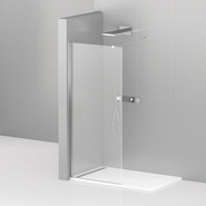 Душевая перегородка Cezares 140 см LIBERTA-L-1-140-120-C-Cr (подрезаемый кронштейн, стекло 8 мм) хром/прозрачное - фото 