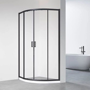 Душевое ограждение Veconi Rovigo 90 см RV01B-90-01-C7, чёрный/прозрачное - фото 