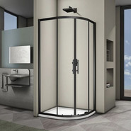 Душевое ограждение Veconi Rovigo 100x100 см RV07B-100-01-C3, чёрный/прозрачное - фото 
