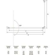 Душевое ограждение Veconi Rovigo 80x70 см RV033-8070-01-C7, хром/прозрачное - фото 2