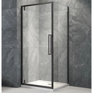 Душевое ограждение Veconi Rovigo 90x90 см RV033B-9090-01-C7, чёрный/прозрачное - фото 