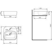 Раковина-чаша Santek Одри Soft 42 см 1.WH50.1.709 - фото 6