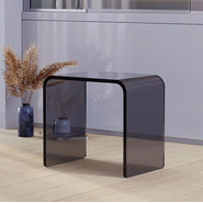 Стул для душевых кабин Veconi ST-AC-1TB, чёрный полупрозрачный - фото 